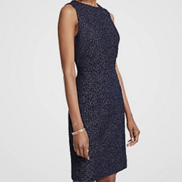 Ann Taylor Metallic Tweed Sheath Dress - Picture 1 of 4
